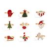 Ingemark 9Pcs/Set Christmas Tree Elk Santa Claus Rings Set for Women Vintage Gold Color Rings 2026 Christmas Couple New Jewelry