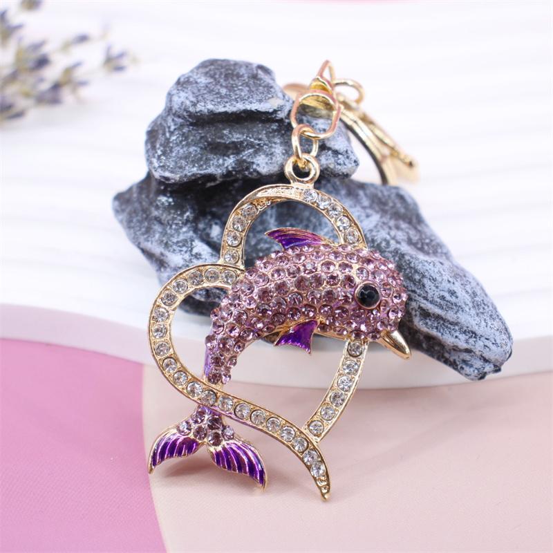 Rhinestone Bee Wing Keychain for Women Men Metal Gold Color Insect Animal Pendant Key Rings Jewelry porte clefs