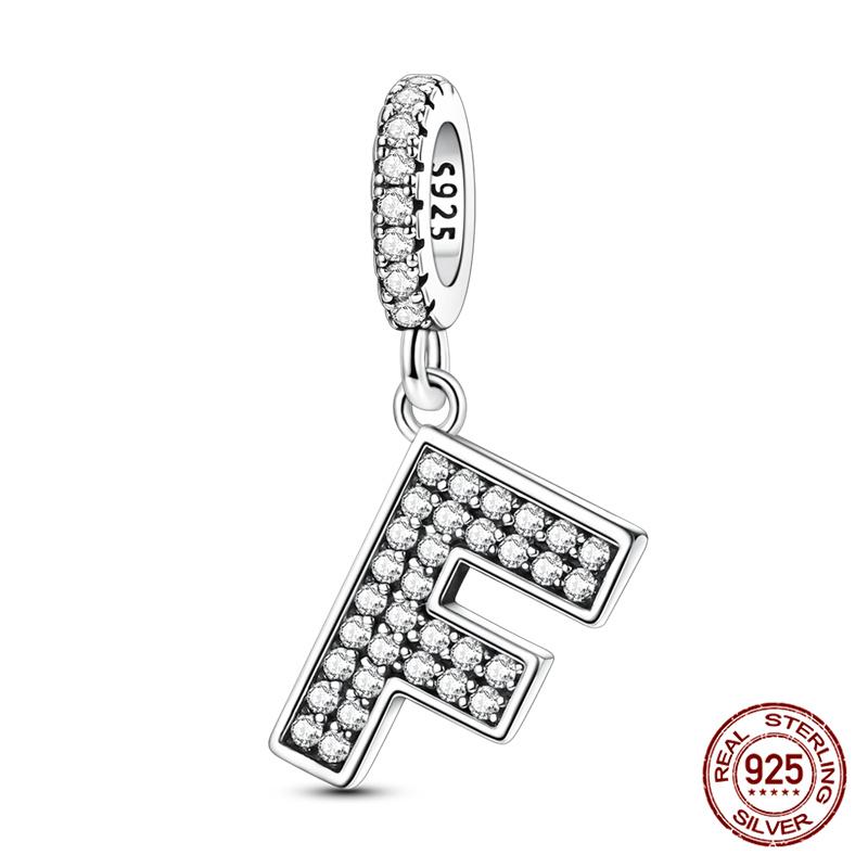 Original A-Z Beads 100% Copper 26 Letter Charms Fitoriginal Bracelet Diy Jewelry Making Women Gift