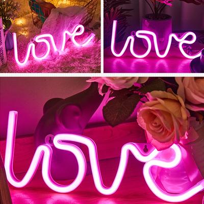 Silicone Led Neon Sign LOVE Creative Confession Modeling Lamp LED Decorative Night Light