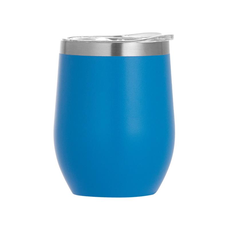 Colors Painted Egg Shape Wine Cooler Coffee Thermos Mug 10oz Stainless Steel Double Wall Wine Vacuum Flask
