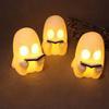 Mini Size Ghost Nightlight Warm Yellow Glow Halloween Tealight Desktop Pen Holder  Office Desk
