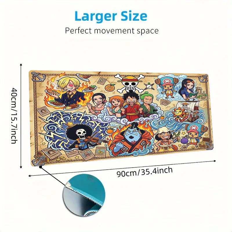 Anime One-Piece Color Mouse Pad Large Gaming Table Cushion Non-slip Laptop Tablet Big Mousepad XXL Mat Mini PC Playmat With Lock Edge