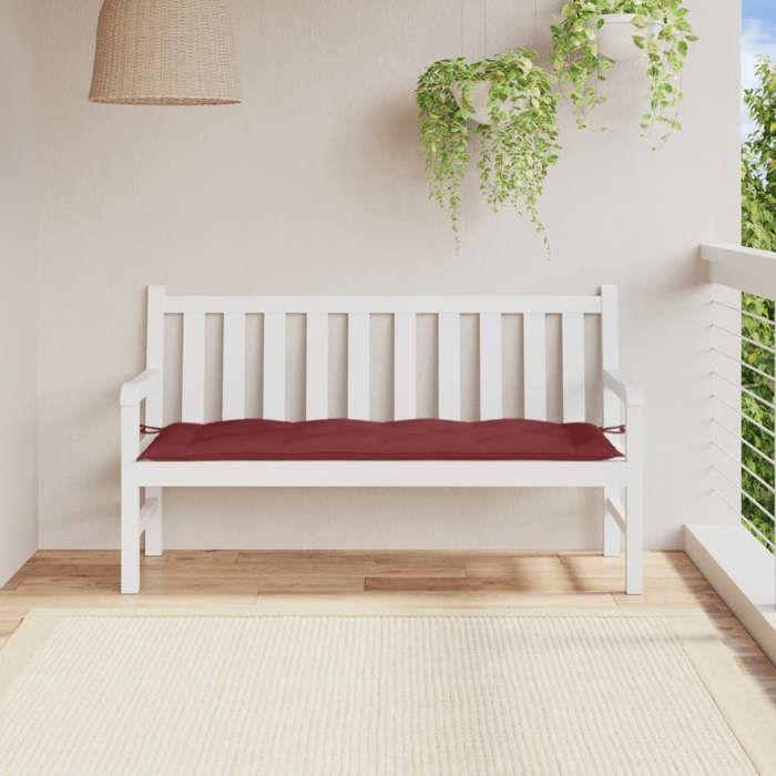 VidaXL Coussin de banc de jardin rouge bordeaux mélangé tissu, coussin, coussin de banc, coussin de jardin, coussin 4002562