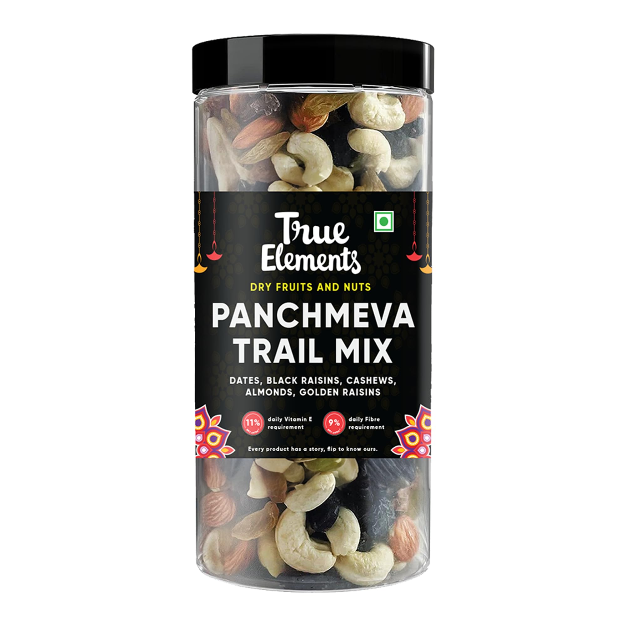 

True Elements Panchmeva Trail Mix 400g - Mixed Dry Fruits | Mixed Nuts | Healthy Snacks | Trail Mix | Premium Dry Fruits | Almonds | Raisins | Ca