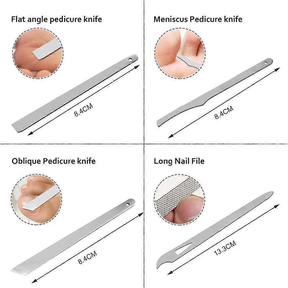 Set di tagliaunghie in acciaio inossidabile, Kit professionale per manicure e pedicure, Unghie