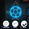 LED Soccer Ball Neon Sign Wall Decor USB Powered Sports Atmosphere Light,32x32cm