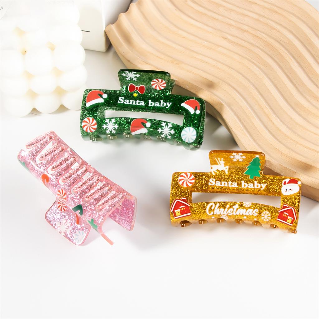 Spinka do włosów z poroża Duży klips do włosów Modna świąteczna ozdoba Chwytak Świąteczne spinki Narzędzie do stylizacji włosów Ozdoby