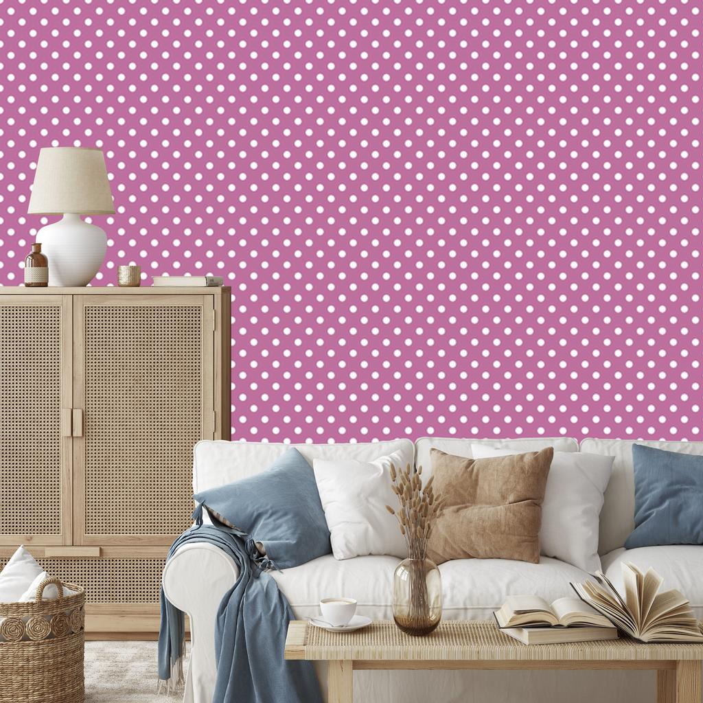 Purple Dots Wallpaper, Clear Detail for Living Room and Bedroom 50x1000