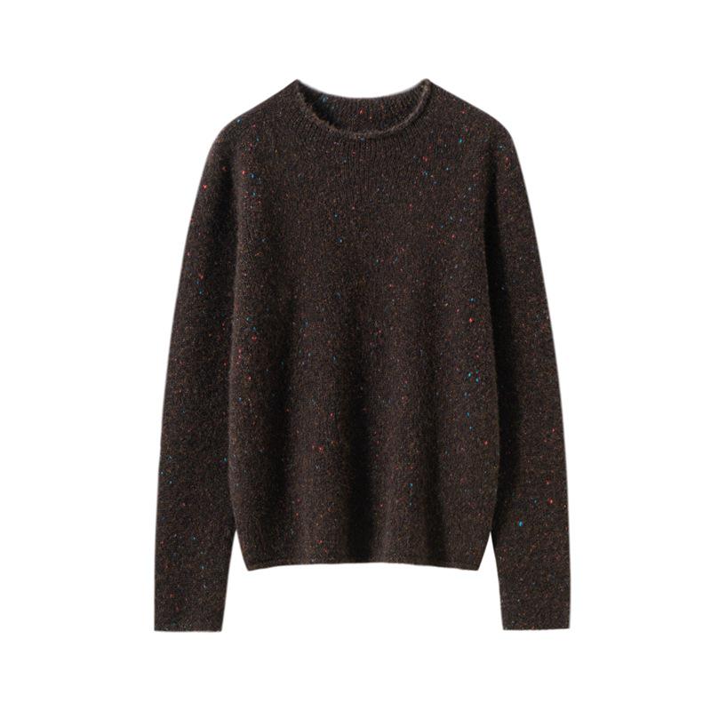100% Cashmere Women's Round Neck Knit Sweater
