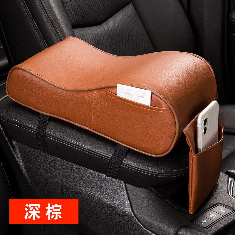 Leather Car Central Armrest Pad Universal Heightening Hand Arm Support Memory Foam Center Console Box Auto Armrest Cushion