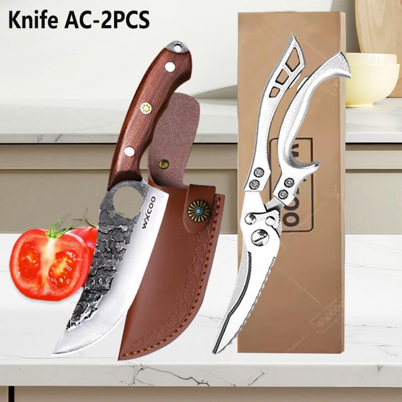 WXCOO Stainless Steel Kitchen Knife Fish Slicing Butcher Knife Household Meat Chopping Boning Knife Cooking Cutter Tools