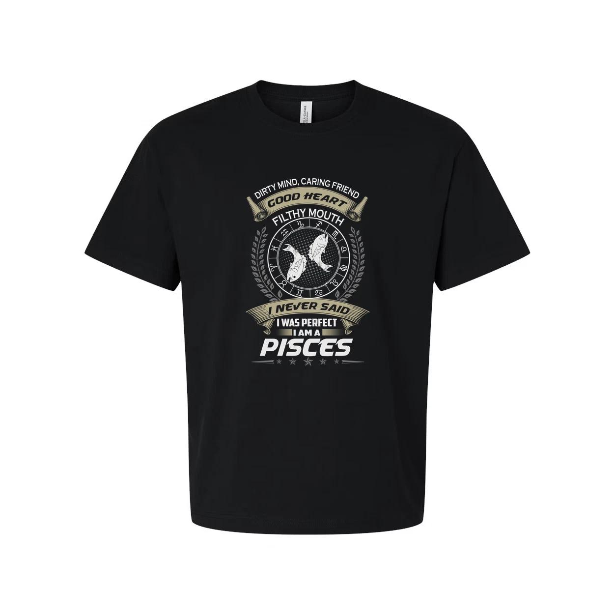 Pisces Zodiac Unisex Graphic Tee Featuring Emblem And Pisces Symbol For Astrolog L