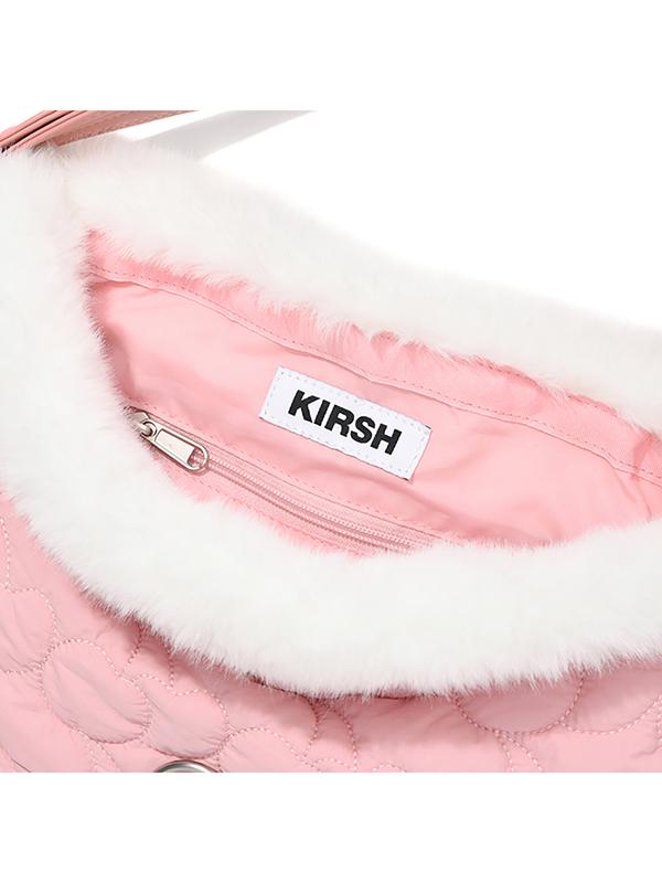 Kirsh Cherry Quilted Fur Handbag [Pink]
