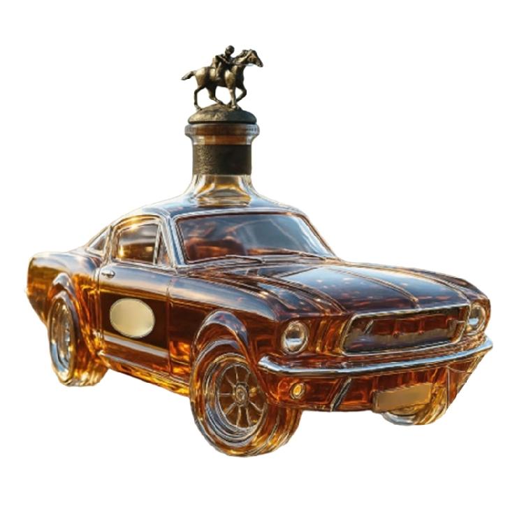 Display Worth Car Design Glass Whiskeys Bottle With High Quality Finish For Collectors And Whiskeys Aficionados