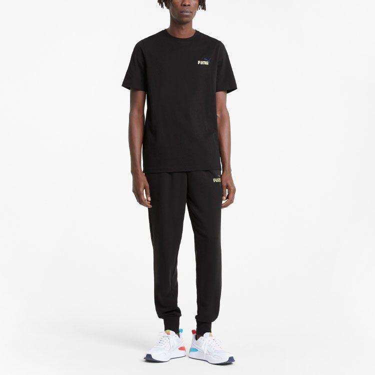 PUMA T Shirts Men's Black Crew Neck Moderate Straight Fit 845923-01