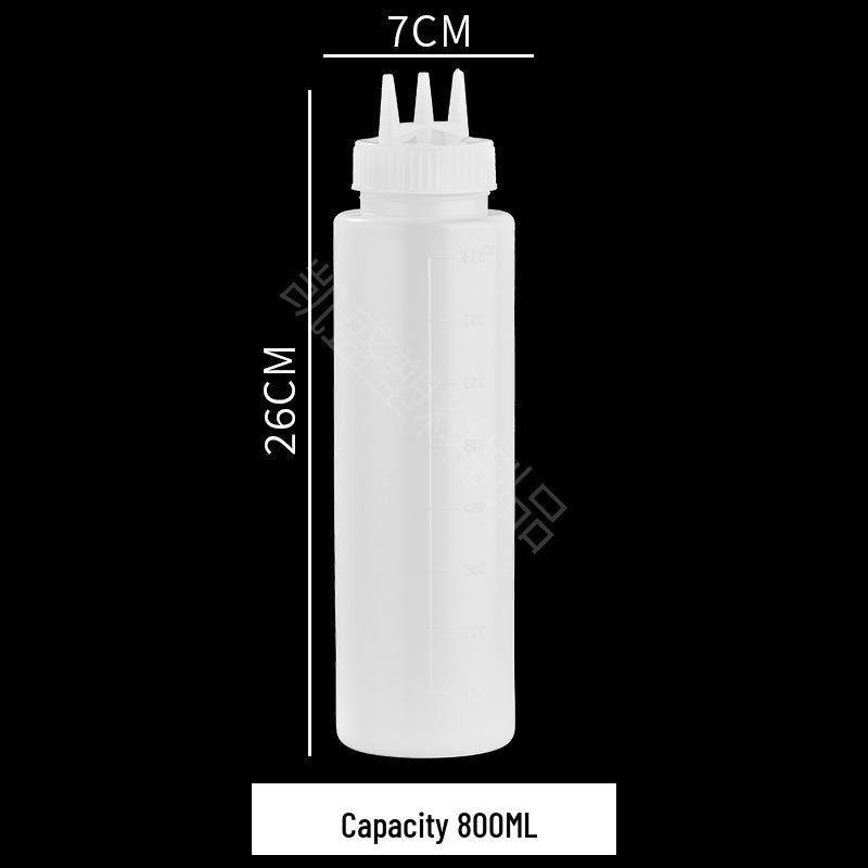 Large Capacity Food-Grade Japanese Three-Hole Squeeze Bottle - In Stock