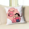 S-Steven Cartoon U-Universe Pillow Cases for Bedroom Living Room Sofa Home Decor Polyester Cushion Cover with Zipper