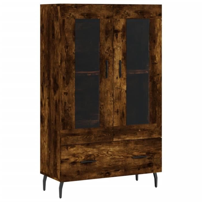 VidaXL Buffet haut chêne fumé 69,5x31x115 cm bois d'ingénierie 828321