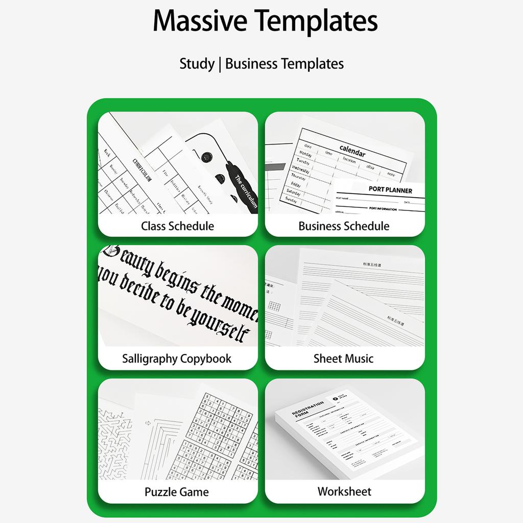 A4 Paper Printer Direct Thermal Transfer 300dpi Wireless Printer Mini Mobile Photo Printer USB BT Connection