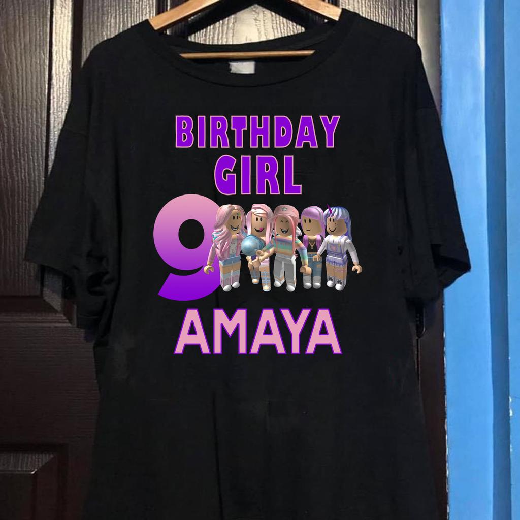 Girl Roblox Personalized Birthday Roblox Birthday Shirt Roblox Men