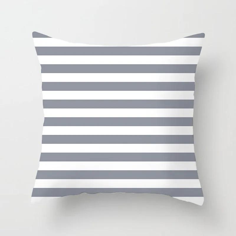 Grey Pattern Decorative Pillowcase Office Living Room Home Pillowcase Car Ornaments