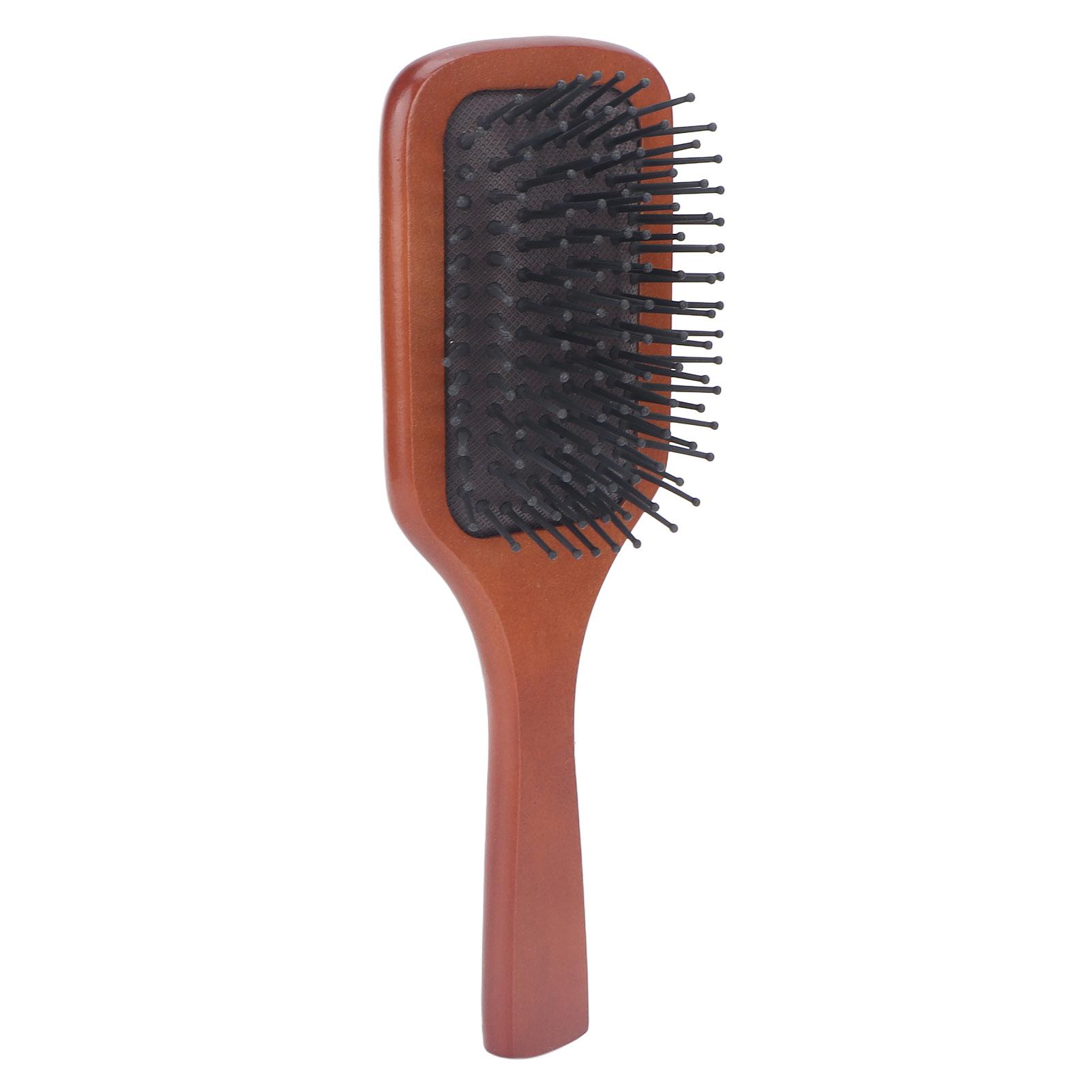 

Paddle Hair Brush Wooden Handle Easy Detangling Scalp Massage Hair Brush Comb for All Hair Types