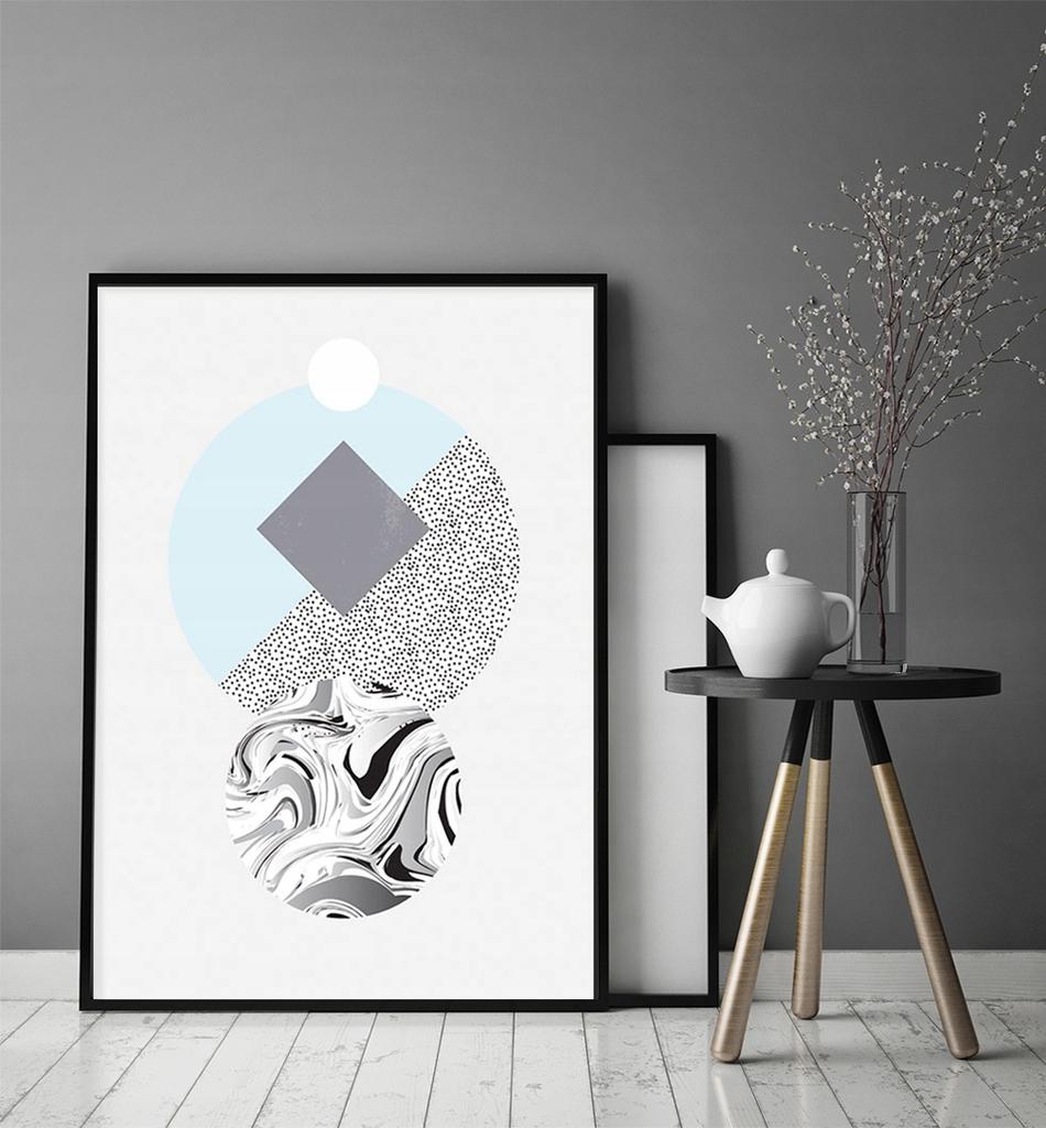 Picture Poster In a Frame 53x73 Cm Geometry P1095