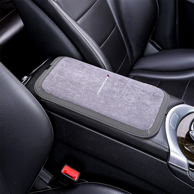 Leather Car Armrest Box Pad Auto Armrest Mat Accessories For BMW Performance M F31 F34 F32 E39 E52 E53 E60 E90 E91 E92 E93 F01