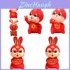 Adorable Red Rabbit Mascot Cuddly Soft Plush Doll Perfect Kid Gift