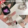 Herz-Diamant-Armband für Apple Watch S11 10 9 8 7 6 5 Ultra 3 SE3 Metallarmband für Iwatch Band 38 40 41 42 44 45 46 49mm Band