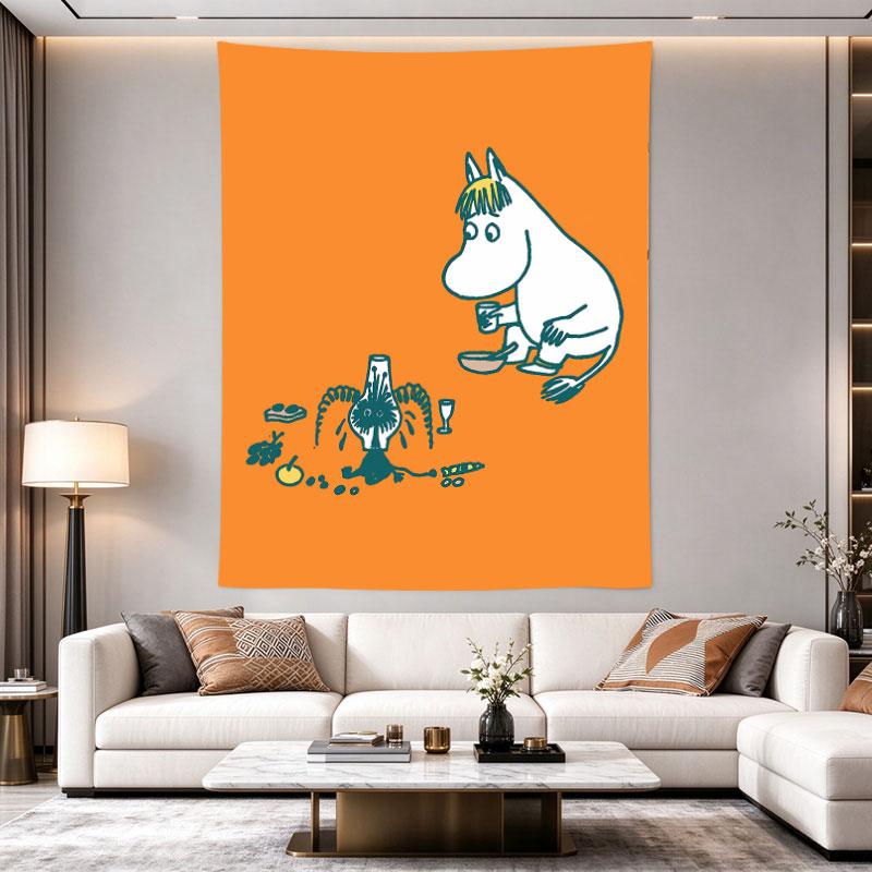 Moomin Snorkmaiden Orange Dinner Party Cartoon Art