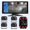 10,36 inci 4 canale 4 canale radar unghi mort BSD alarmă camion autobuz mașină DVR recorder monitor cu 4 bucăți AHD 1080P cameră IR
