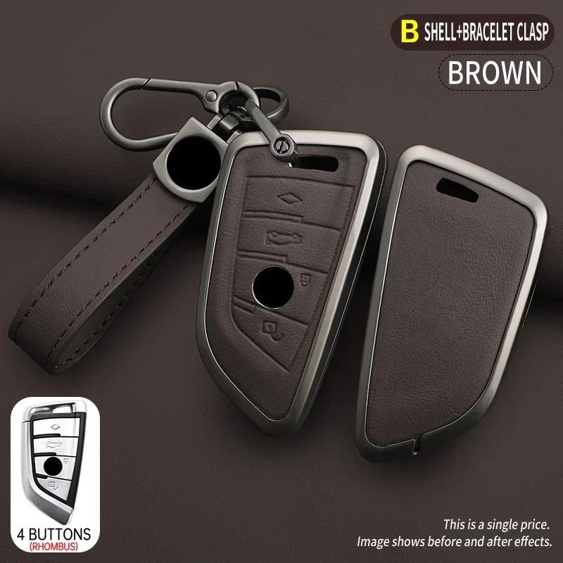 Interior Mouldings Fashion alloy Car Key Cover Case Shell For BMW X1X3 X5 X6 X7 1 3 5 6 Series G20 G30 G11 F15 F16 G01 G02 F48 K