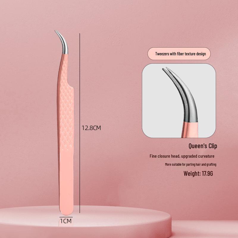 Gold Stainless Steel Precision Eyelash Tweezers for Grafting and Separation