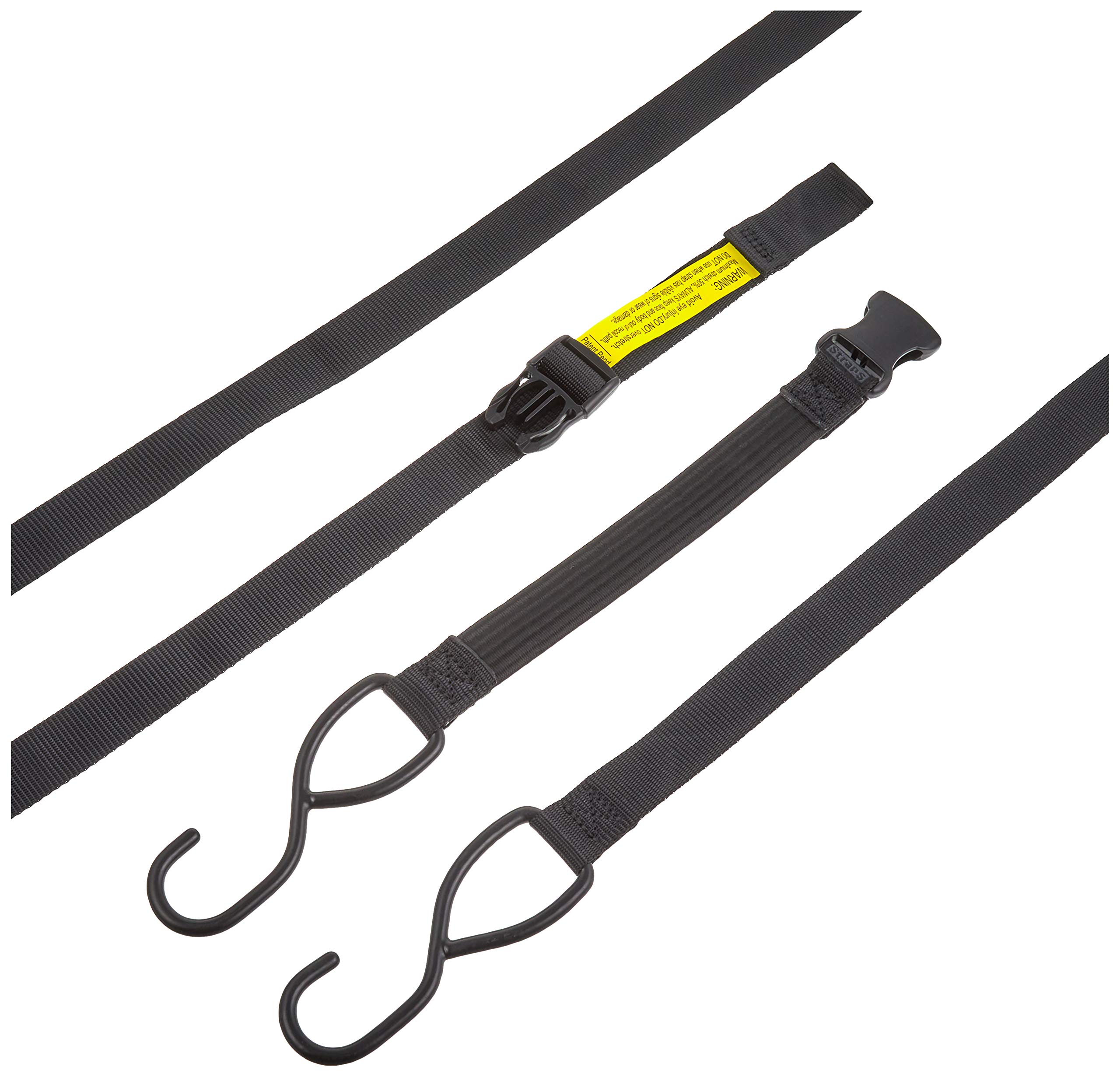 ROK straps Sport Stretch Strap with Hook, Black, ROK00494