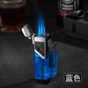 New Four Nozzle Visual Air Chamber Straight Forward Windproof and Waterproof Lighter Cigar Moxibustion Lighting Accessories