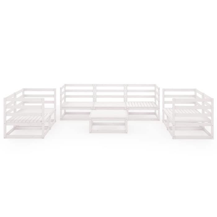 VidaXL Bois de Pin Massif Salon de Jardin 8 pcs Ensemble de Meubles d'Extérieur Mobilier de Patio Mobilier de Jardin Meubles 3075455