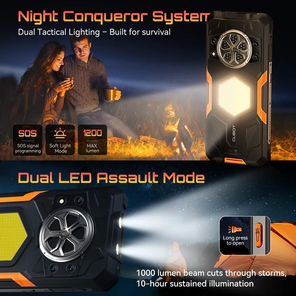 Cubot KINGKONG POWER 5, Robust smarttelefon Android 15, 15300mAh batteri, 6.88" 120Hz skjerm, 6GB RAM, 128GB ROM, MTK G100, NFC