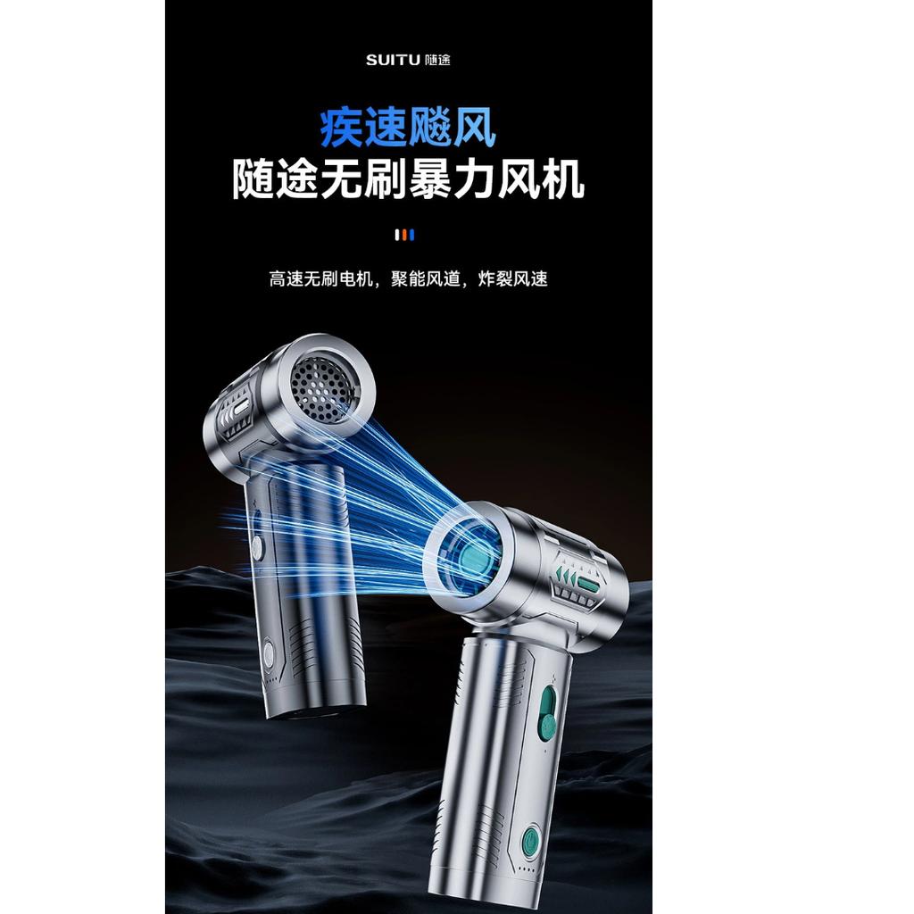 Mini Handheld Turbo Hurricane Fan High Speed Powerful Strong Wind Outdoor Camping Portable Cooling Fan