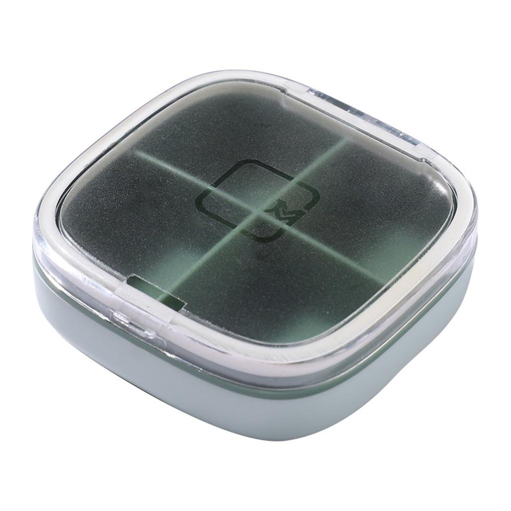 Travel Medicine   4 Compartments Small Medicine Box Sealed Medicine Case Portable Vitamin Container