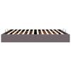 Ottoman Bed without Mattress Grey 200x200 cm Faux Leather