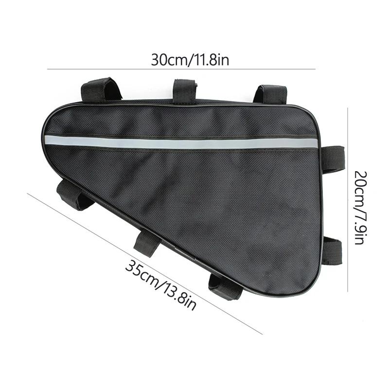 Bicycle Triangle Battery Pack Waterproof 210D Oxford Cloth Converted MTB Road Bike Tube Frame Case Storage Bike Bag