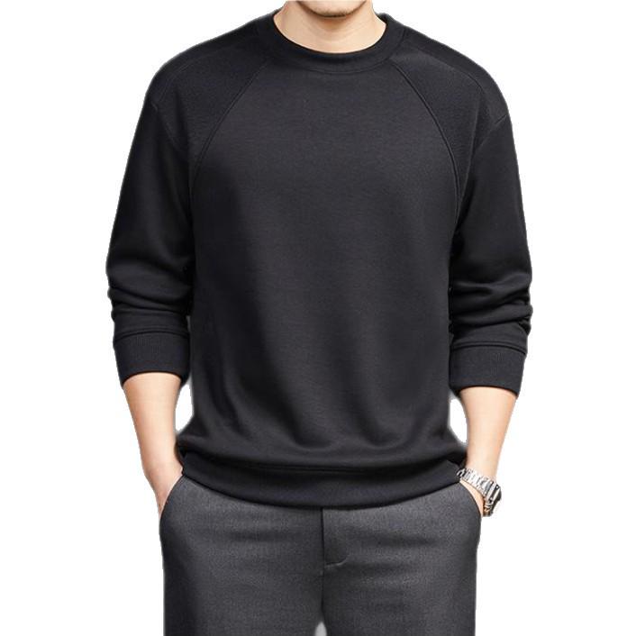 

Men s Winter Patchwork Velvet-Lined Warm Round Neck Hoodie L