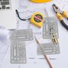4 Pcs Erasing Shields Stainless Steel Drawing Template Shields Drafting Tools Metal Eraser Shields Tool for Mechanical Drawing Engineering Design