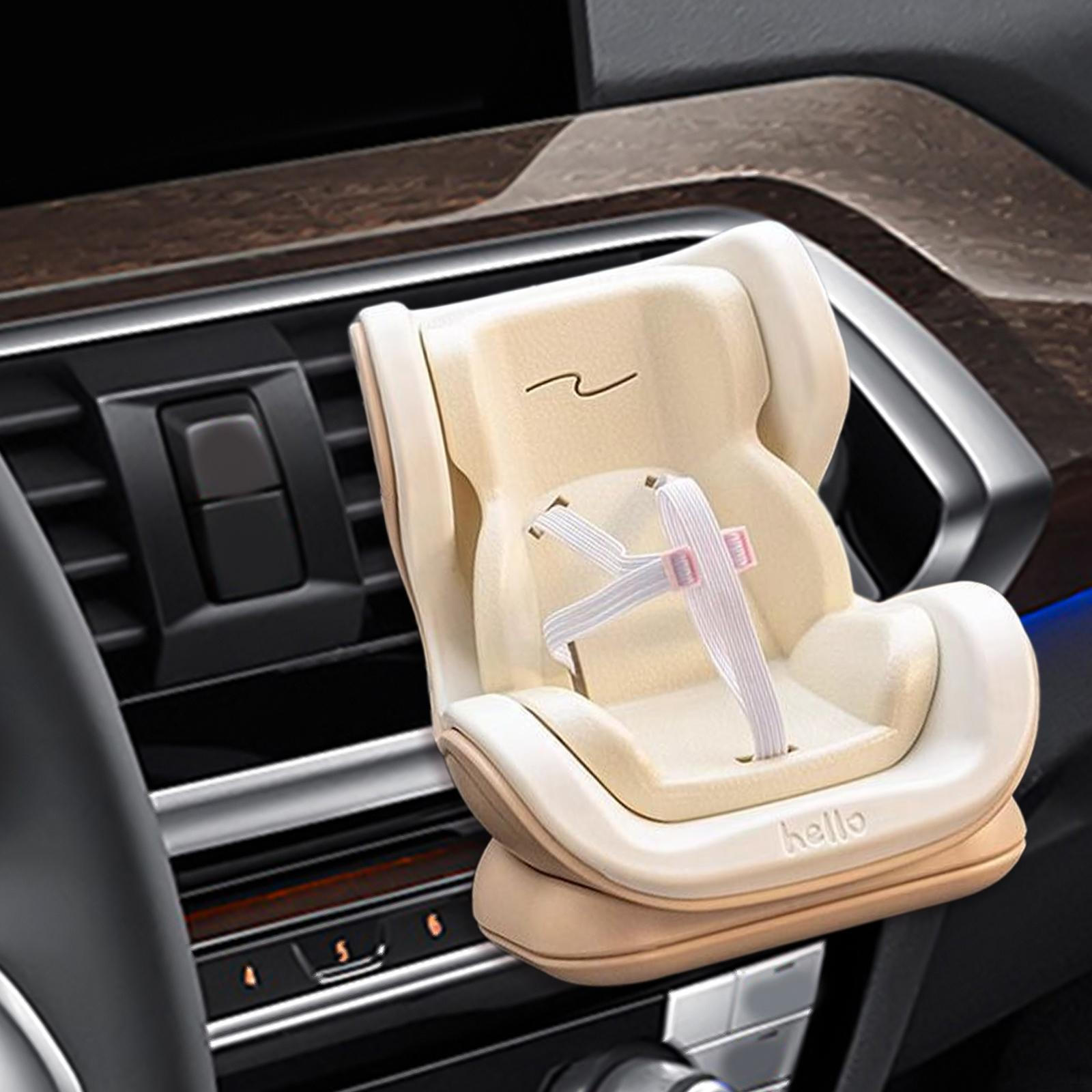 

Автомобильная кукольная сидушка, кресло, украшение на воздуховод, подарок на день рождения, аксессуары для интерьера автомобиля Beige