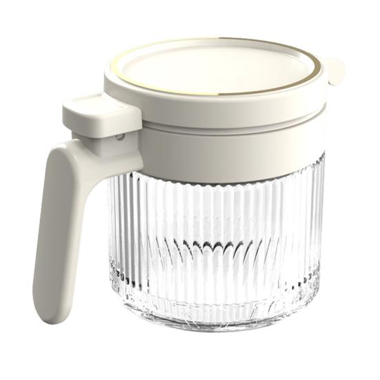 

Банка для приправ Прозрачная пыленепроницаемая влагостойкая утолщенная бутылка с хорошим уплотнением прессового типа с ложкой Большая емкость Бутылка для хранения порошка сахарной соли