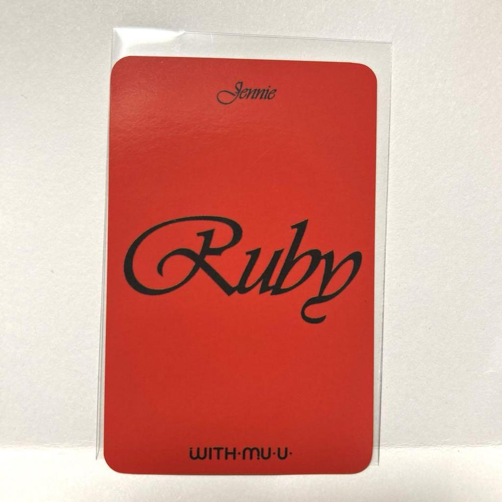 [USED] JENNIE Ruby Withmuu WM Autograph Session Trading Card 1