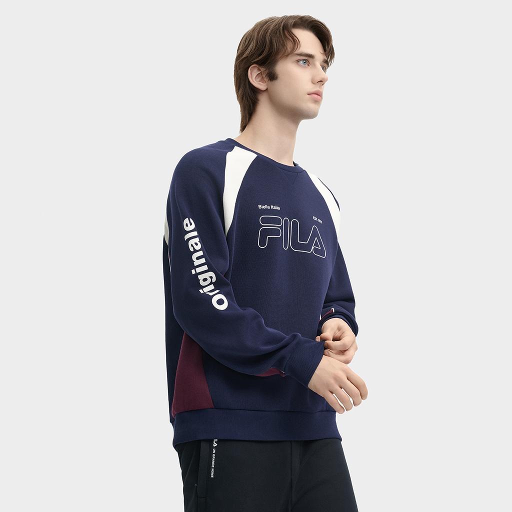 New FILA ORIGINALE Sweatshirt Men's Black Ink F11M449201F-DB