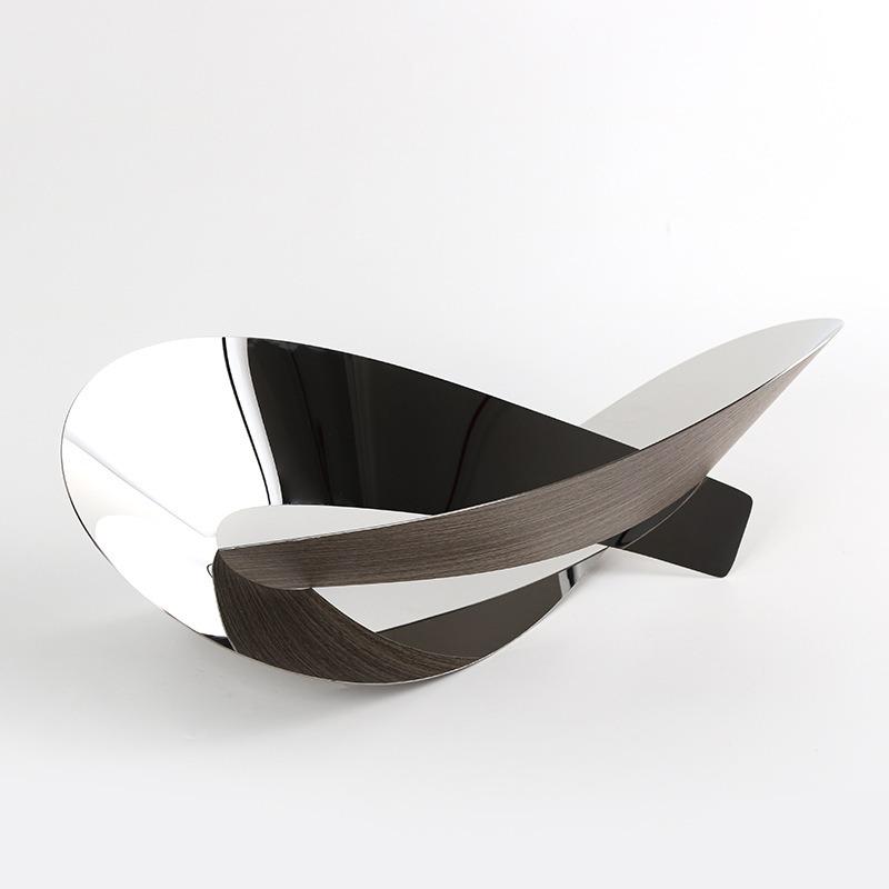 Irregular Winding Fruit Tray Stainless Steel Fruits Trays Elegant Aesthetic Luxury Tray Decorative Modern Trays Table Decoration